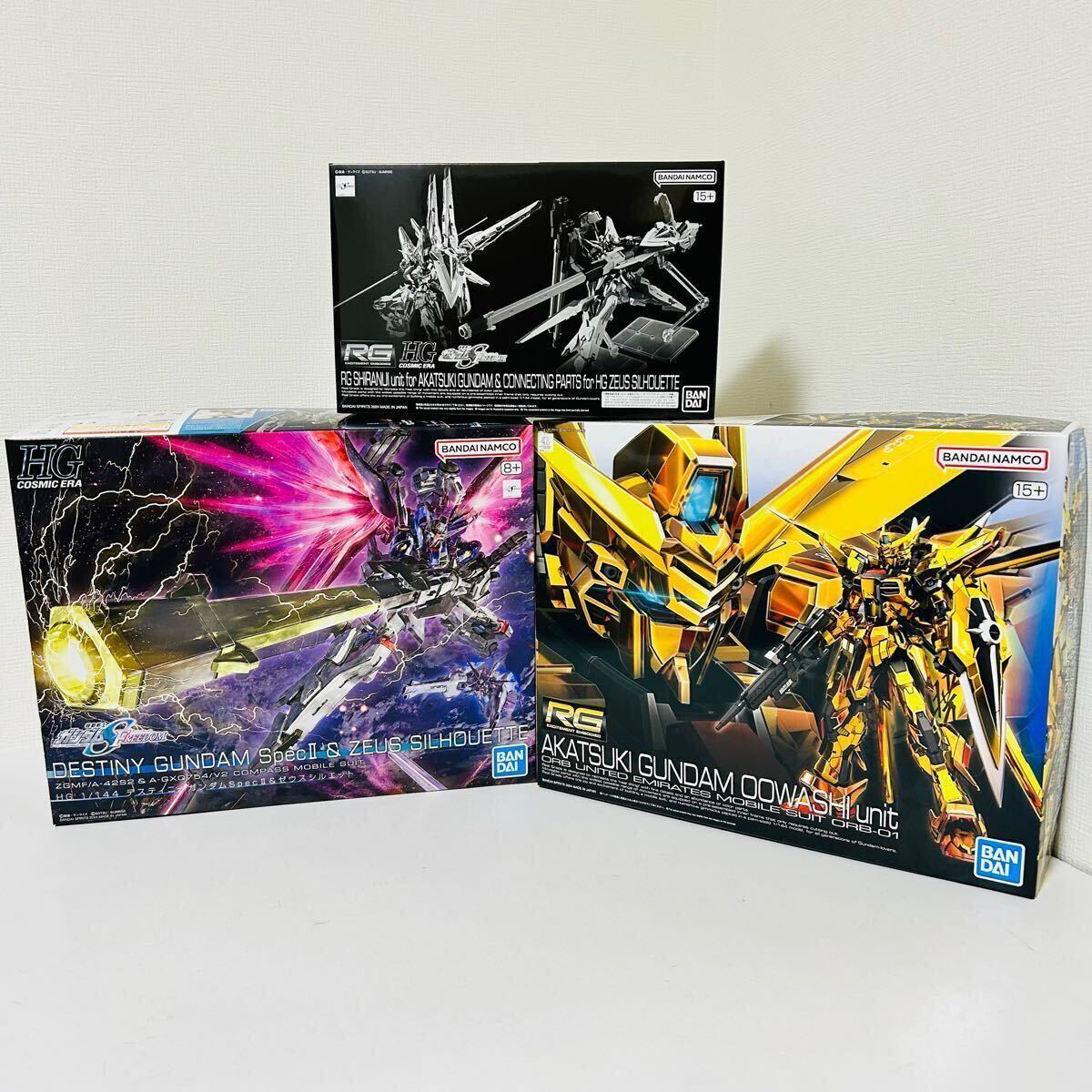 新品未組立 デスティニーSpecⅡ&ゼウスシルエット&アカツキオオワシ&シラヌイ Yahoo!オークション - 売切 HGデスティニーガンダムSPECⅡ+