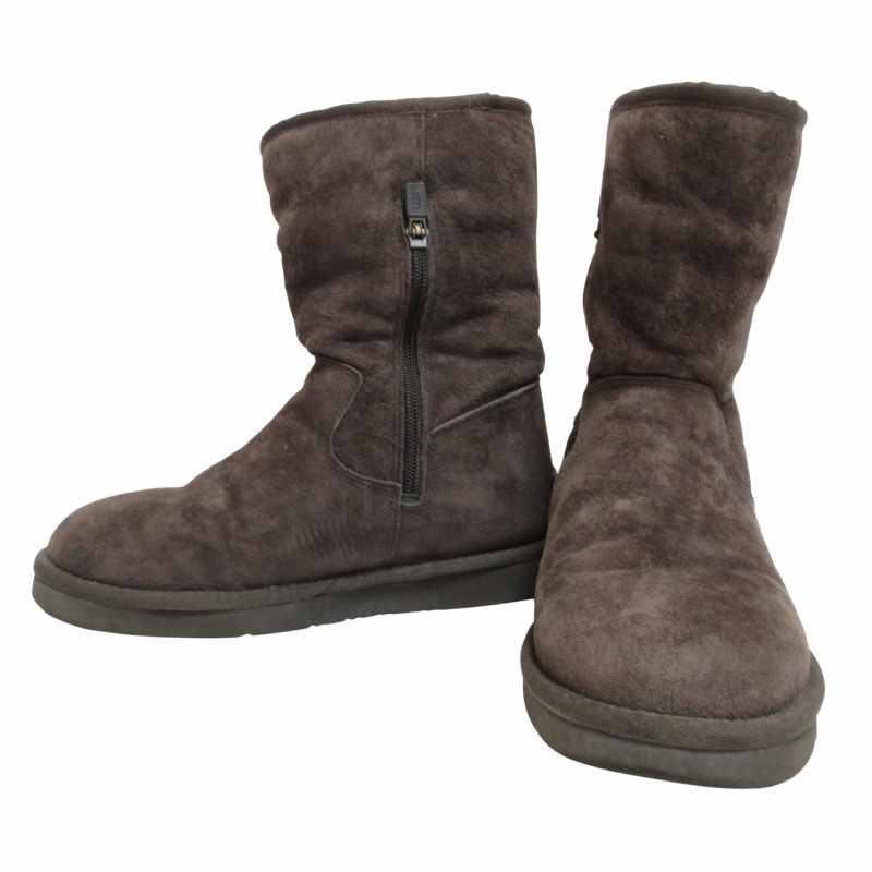 アグ オーストラリア UGG australia PIERCE ピアス ショートブーツ ムートン 1006031 茶 ブラウン US6 23cm IBO62 レディース