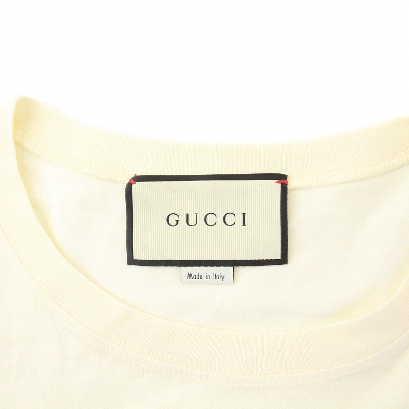  Gucci GUCCI GUCCY INTERNAIVE T-shirt cut and sewn short sleeves Logo XXS ivory 492327 /KH men's 