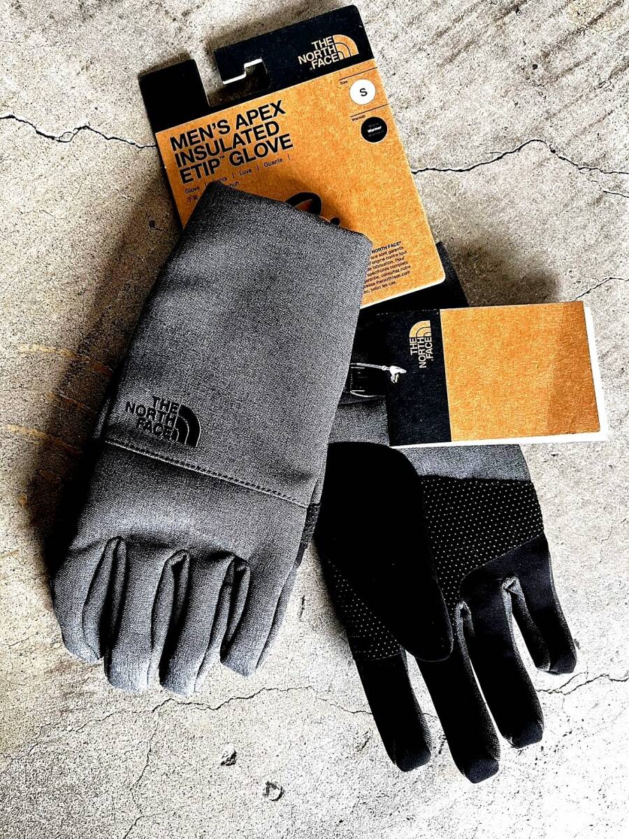 送料￥385 即決 新品 正規品 USA限定 日本未発売 The North Face ノースフェイス Apex Etip グローブ スマホ使用可 Dk Gry
