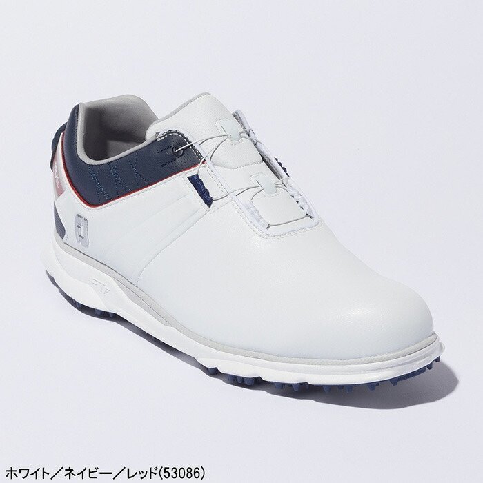 2024高い素材 ゴルフシューズ フットジョイ プロ/エスエル サイズ:27.0cm カラー:ホワイト/ネイビー/レッド 3E相当 53086 スパイクレス BOA コア 27.0cm