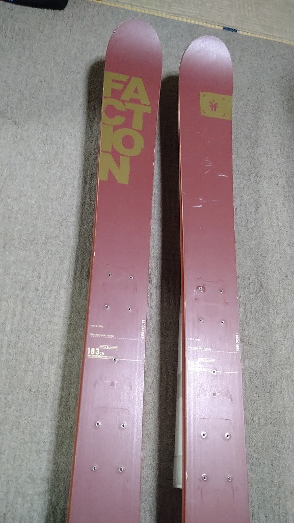 FACTION　CT4.0　183cm　150-122-140mm　（パウダー用ファットスキーロッカー＋FLAT　CANBER）滑走面補修済み