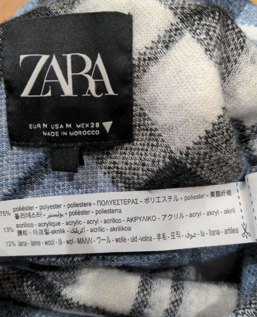 ZARA ザラ ビッグシルエット チェック柄 シャツジャケット