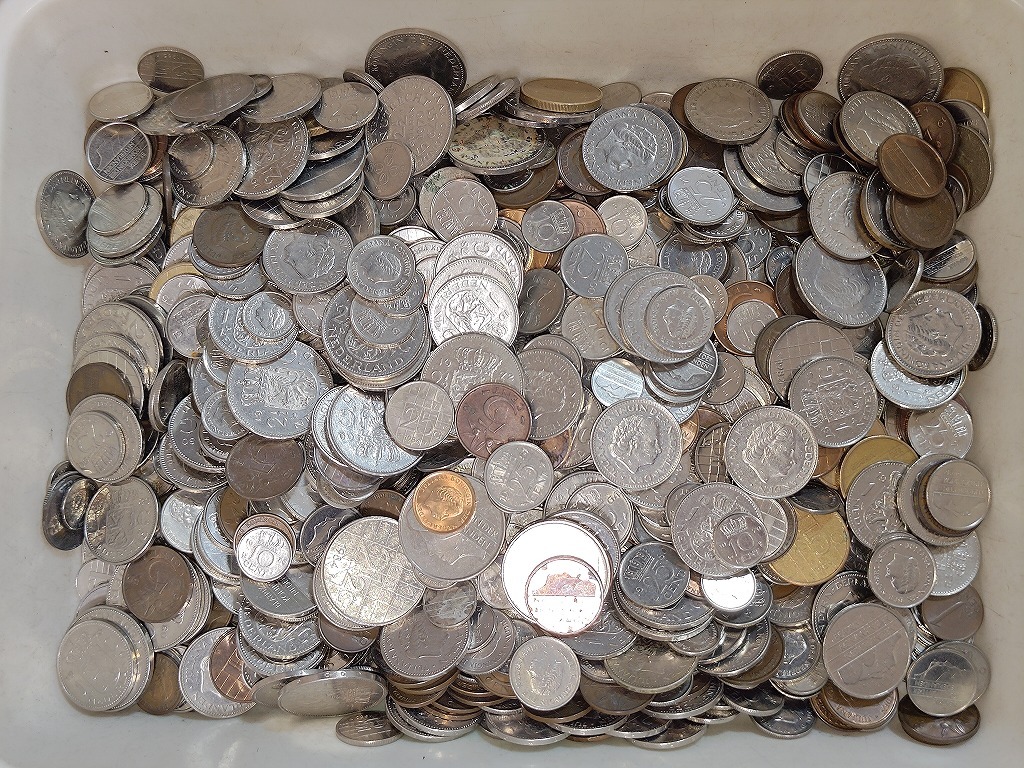 1円スタート】オランダ ギルダー硬貨他 おまとめ 約3.3㎏