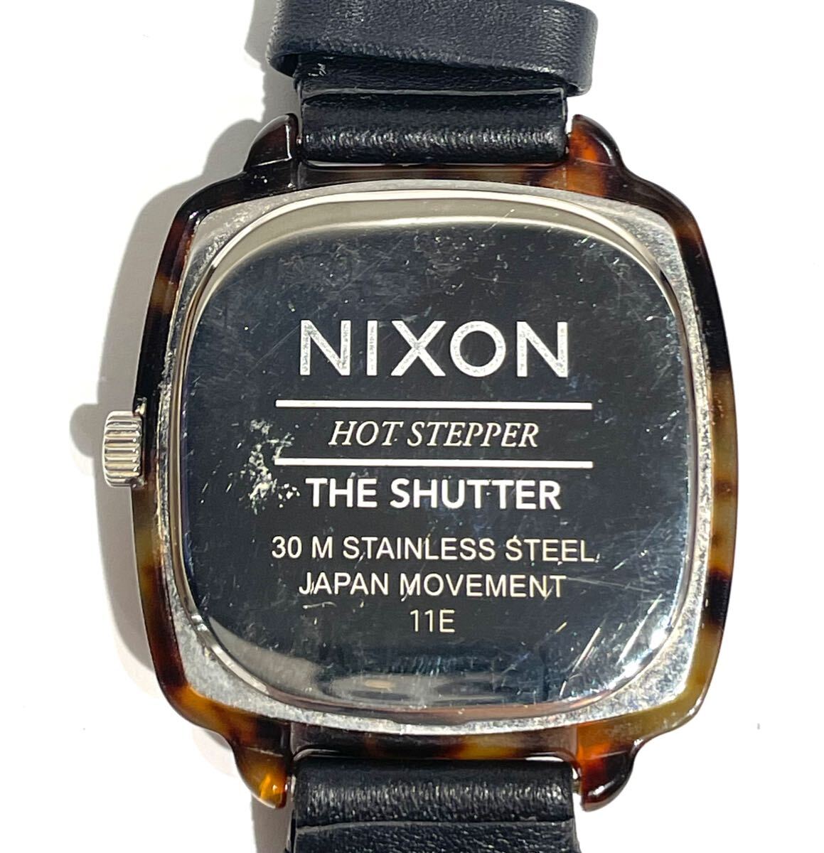 △ck-421 NIXON THE SHUTTER べっ甲 腕時計 ニクソン スクエア