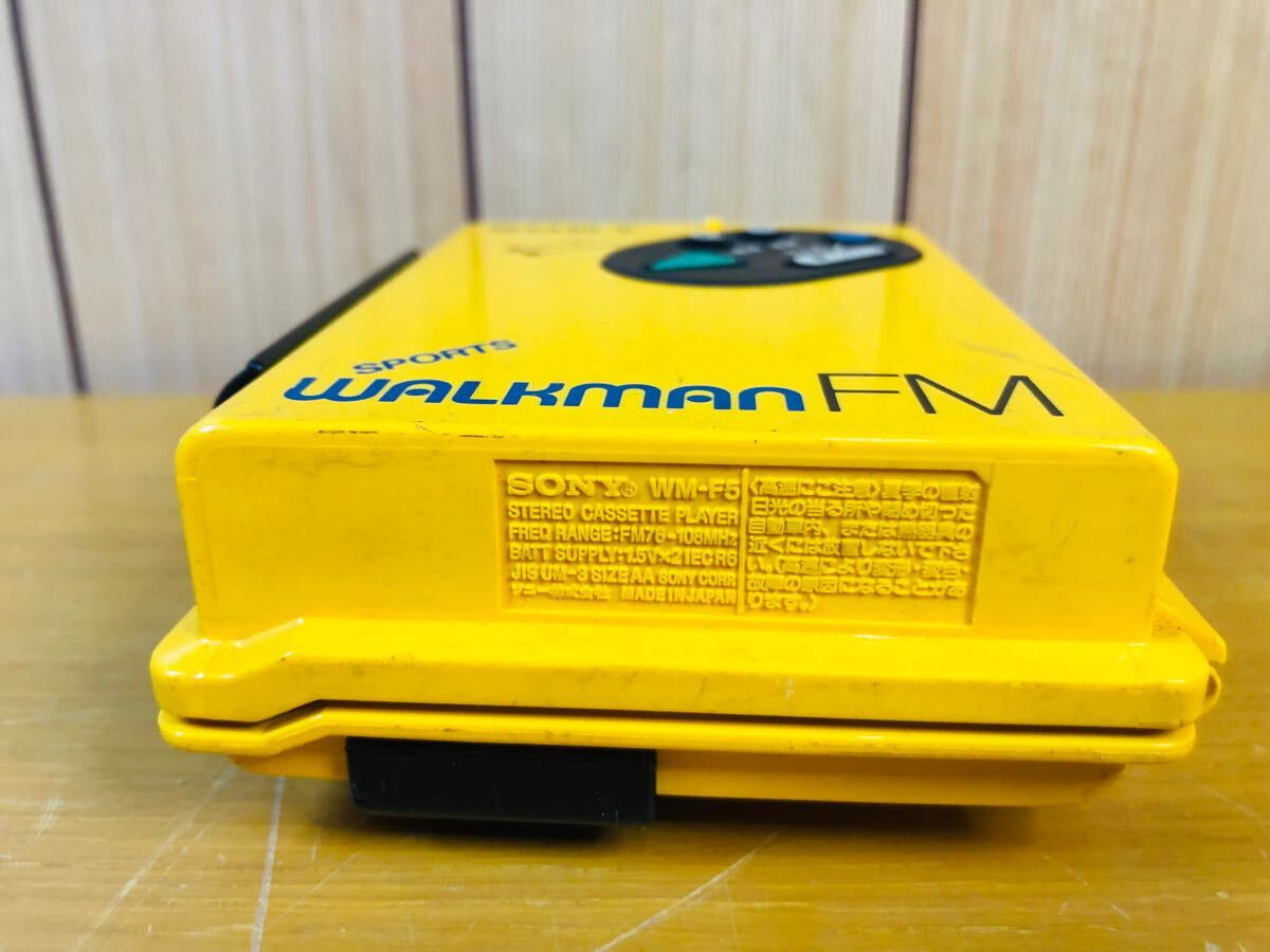 YELLOW SPORTS SONY WALKMAN WM-F5 Radio Cassette Working