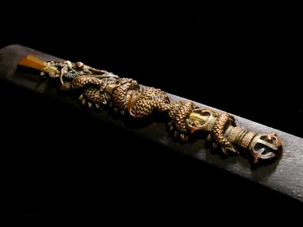 [ меч принадлежности #3759] ( маленький рисунок ) видеть отвечающий . выдающийся! мощный . шт дракон (. выгода .. Akira .) map металлический земля маленький рисунок золотой цветная роспись [.... делать один товар ]