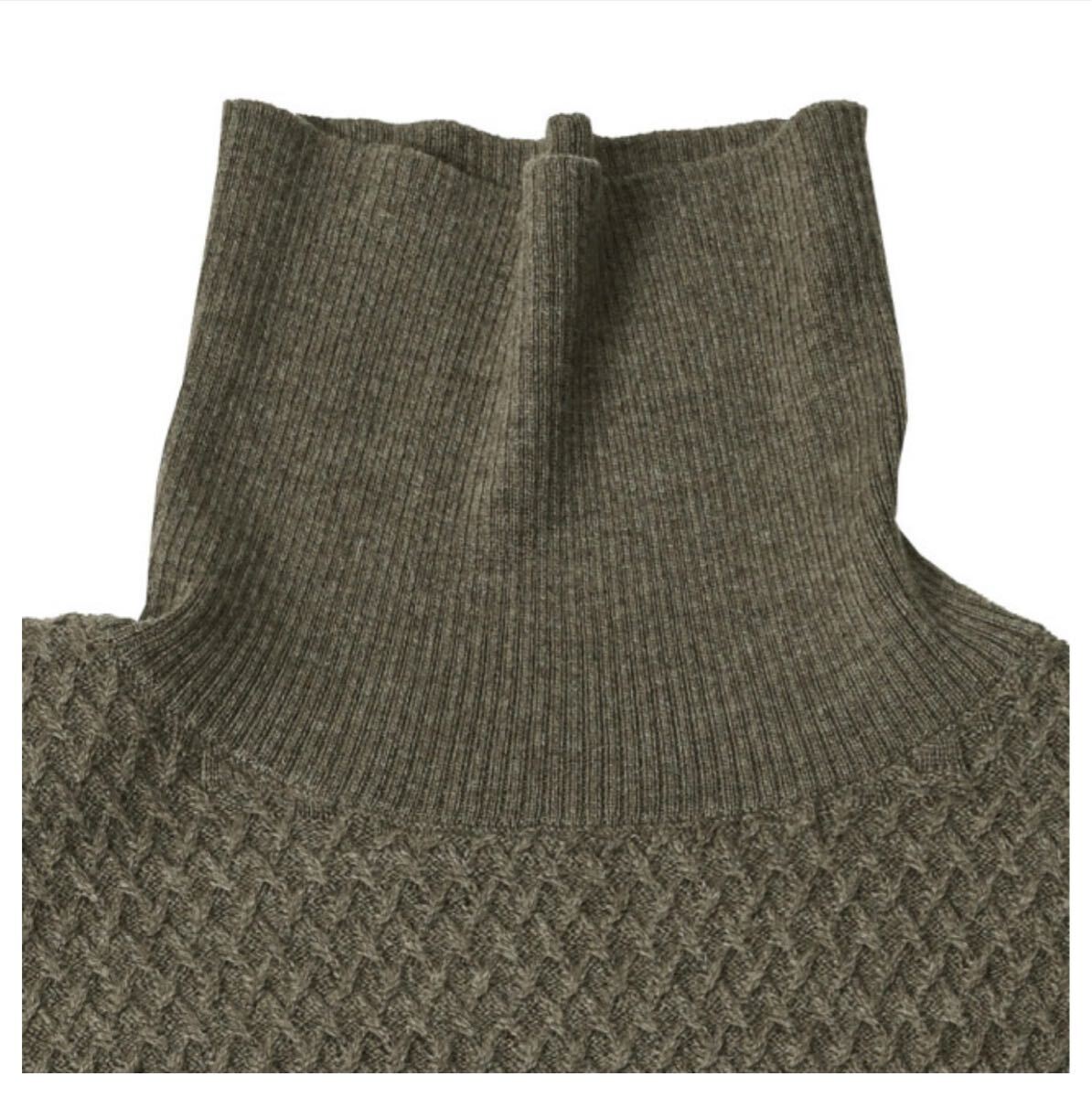 g-stage 【イタリアンウール ゼニアバルファ】タートルネック ニット セーター 各サイズ _画像3