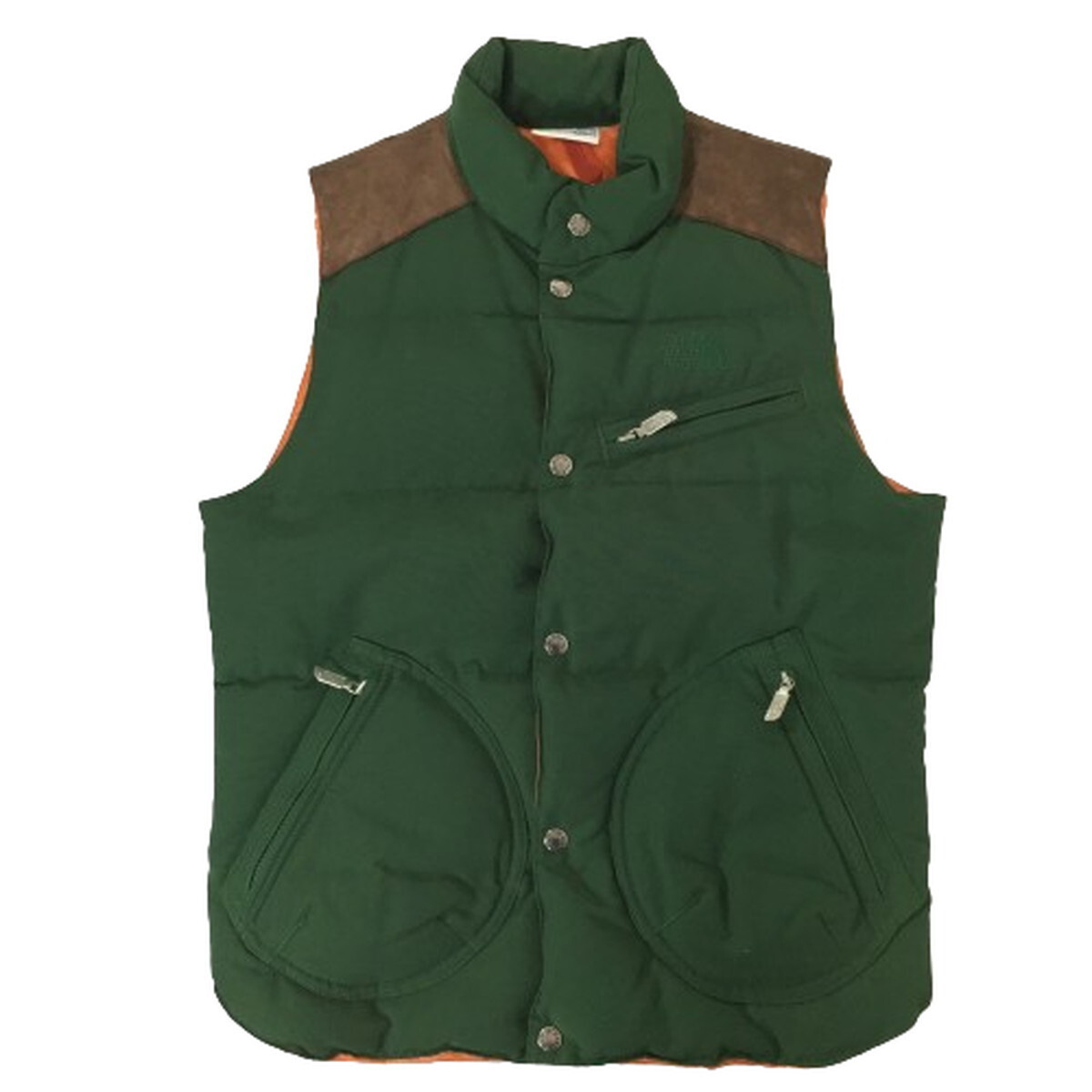 JUNYA WATANABE ジュンヤワタナベ THE NORTH FACE ザ・ノース・フェイス レザーヨーク 切替 ダウンベスト WD-V101 S