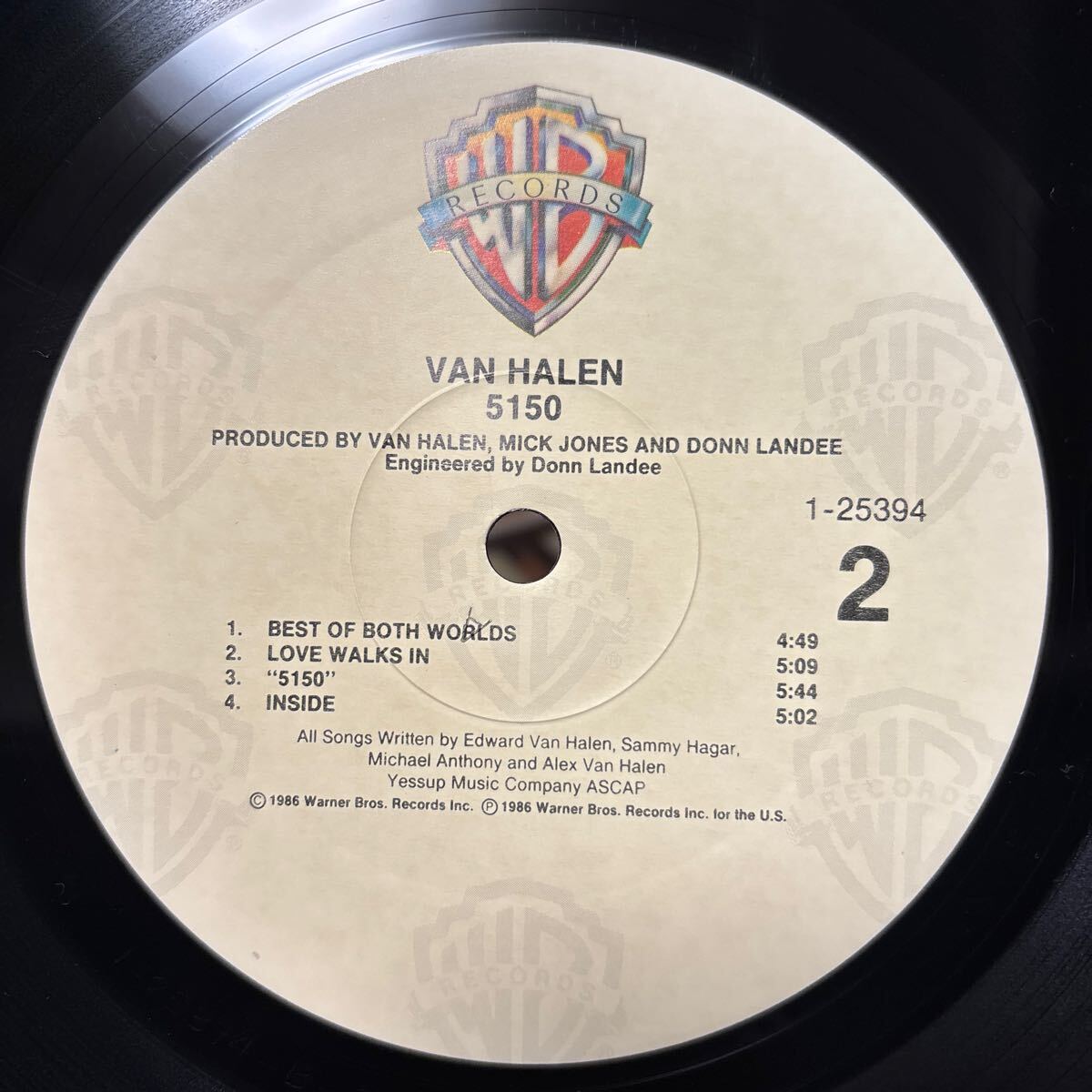 Van Halen 5150 LP US 1-25394 shrink наклейка с лентой зарубежная запись 