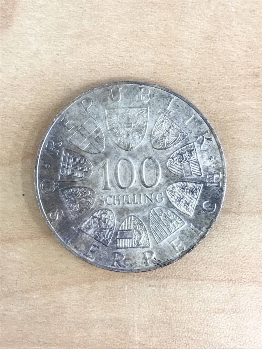 はな　2点セット 68786 100シリング銀貨 オーストリア オリンピック 1976年 総