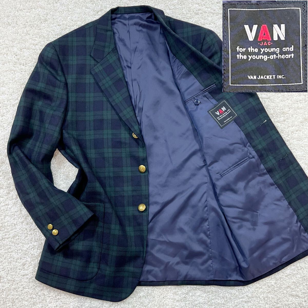 美品・Lサイズ 【VAN .JAC. ブラックウォッチ】ヴァン 美品・Lサイズ 【VAN .JAC. ブラックウォッチ】ヴァン