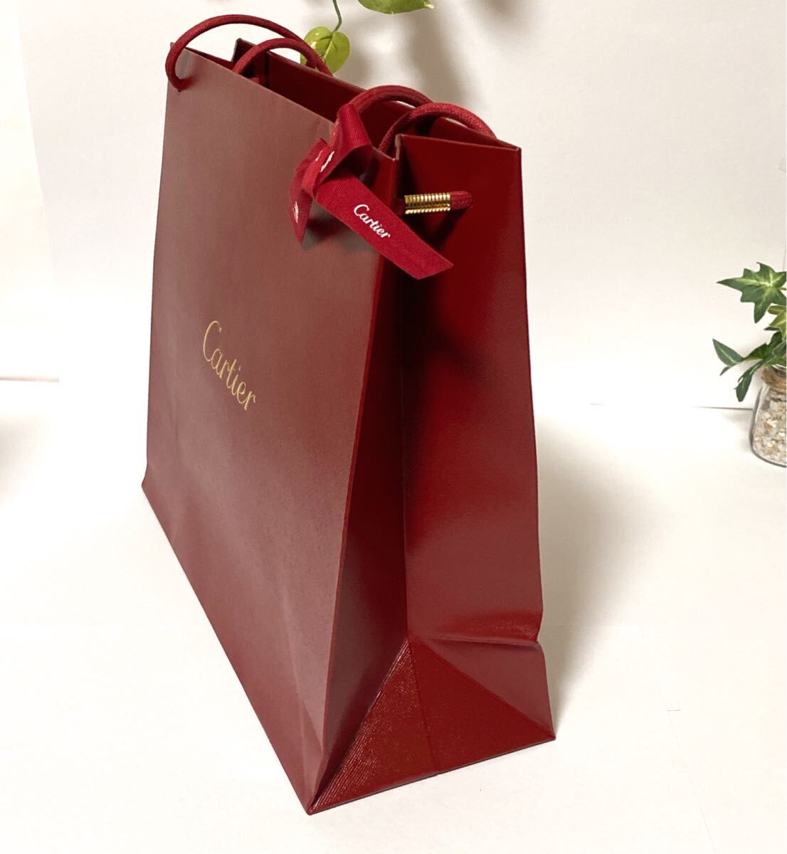  Cartier [Cartier]shopa- бумажный пакет старая модель (3964) стандартный товар принадлежности магазин пакет бренд бумажный пакет 38×28×12cm сумка размер конверт есть 
