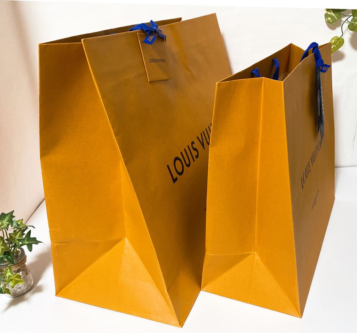 ルイヴィトン「LOUIS VUITTON」ショッパー 2枚組 (4602) 正規品 ルイヴィトン「LOUIS VUITTON」ショッパー 2枚組 (4602) 正規品