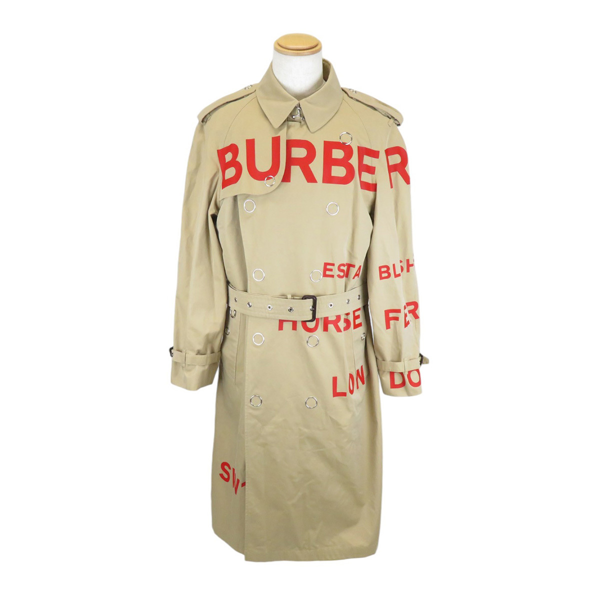 バーバリー ホースフェリー プリント コットンギャバジン トレンチコート 4558209 メンズ ベージュ BURBERRY 中古 【アパレル?小物】