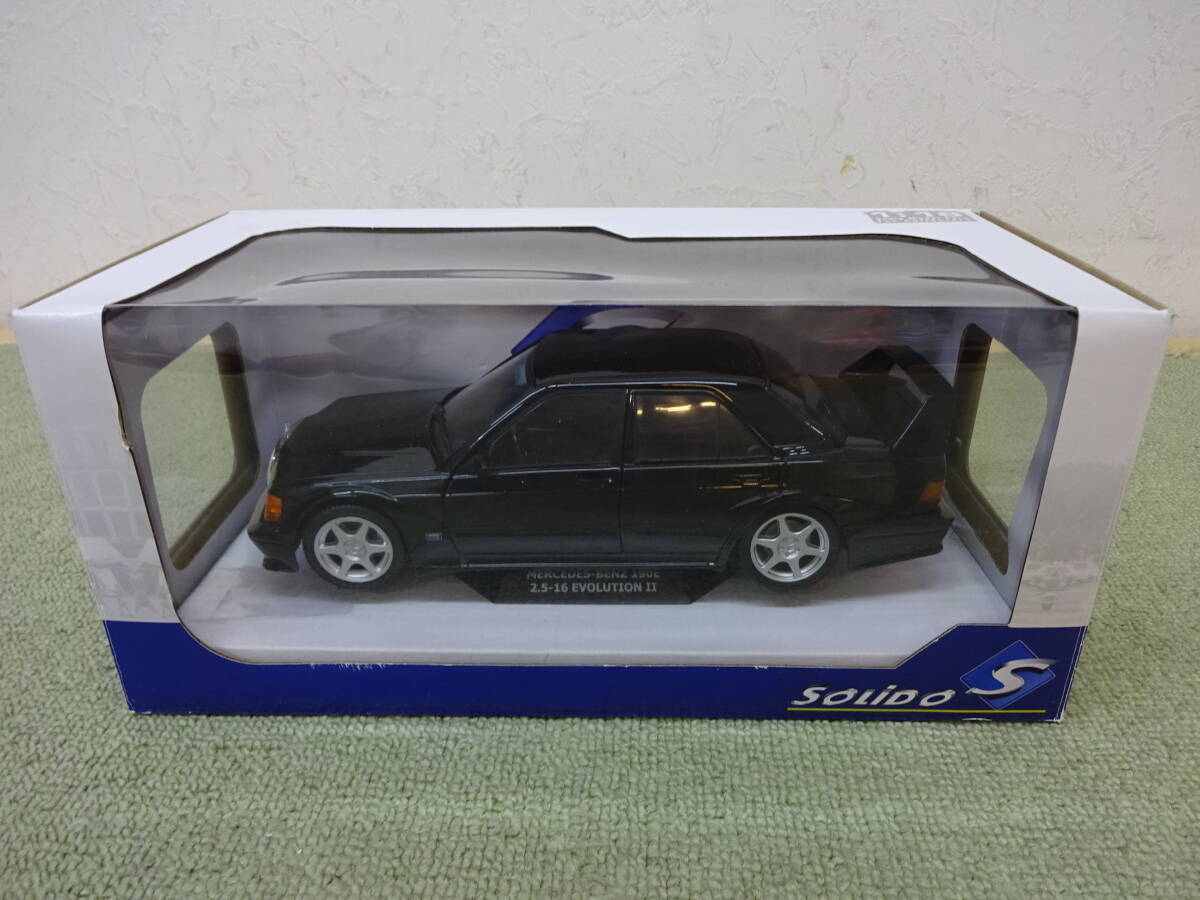 119-K55) 現状品 Solido メルセデスベンツ Mercedes-Benz 190E Evolution II ブラック
