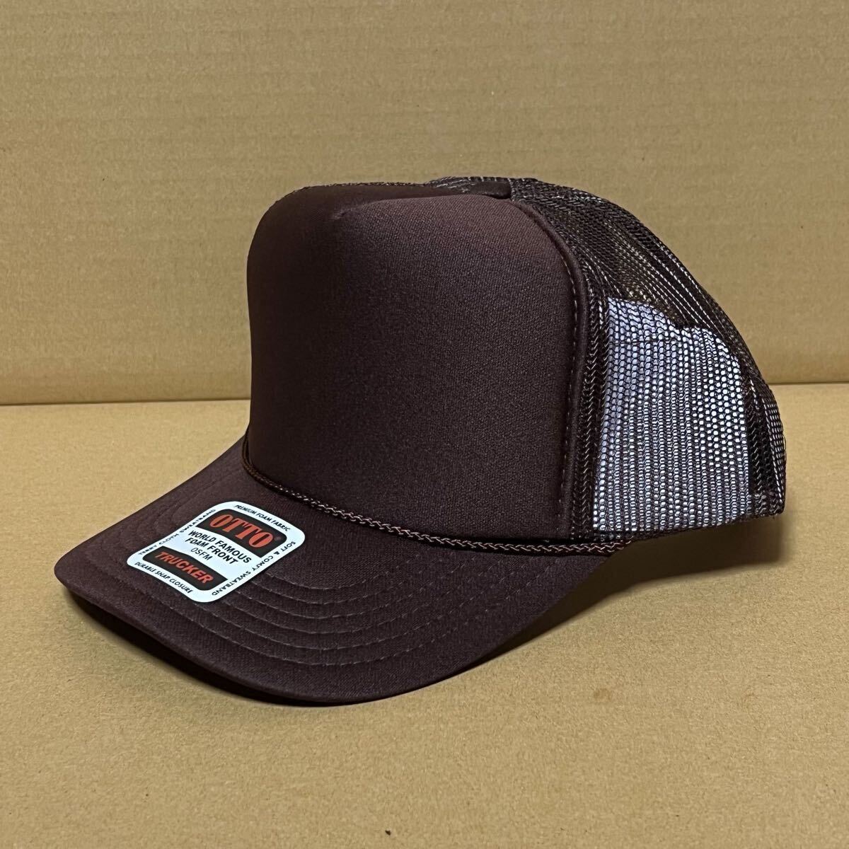 OTTO メッシュキャップ ブラウン 茶色 チョコ BROWN オットー CAP アメカジ 帽子 ミリタリー USA アメリカ 野球帽 無地☆