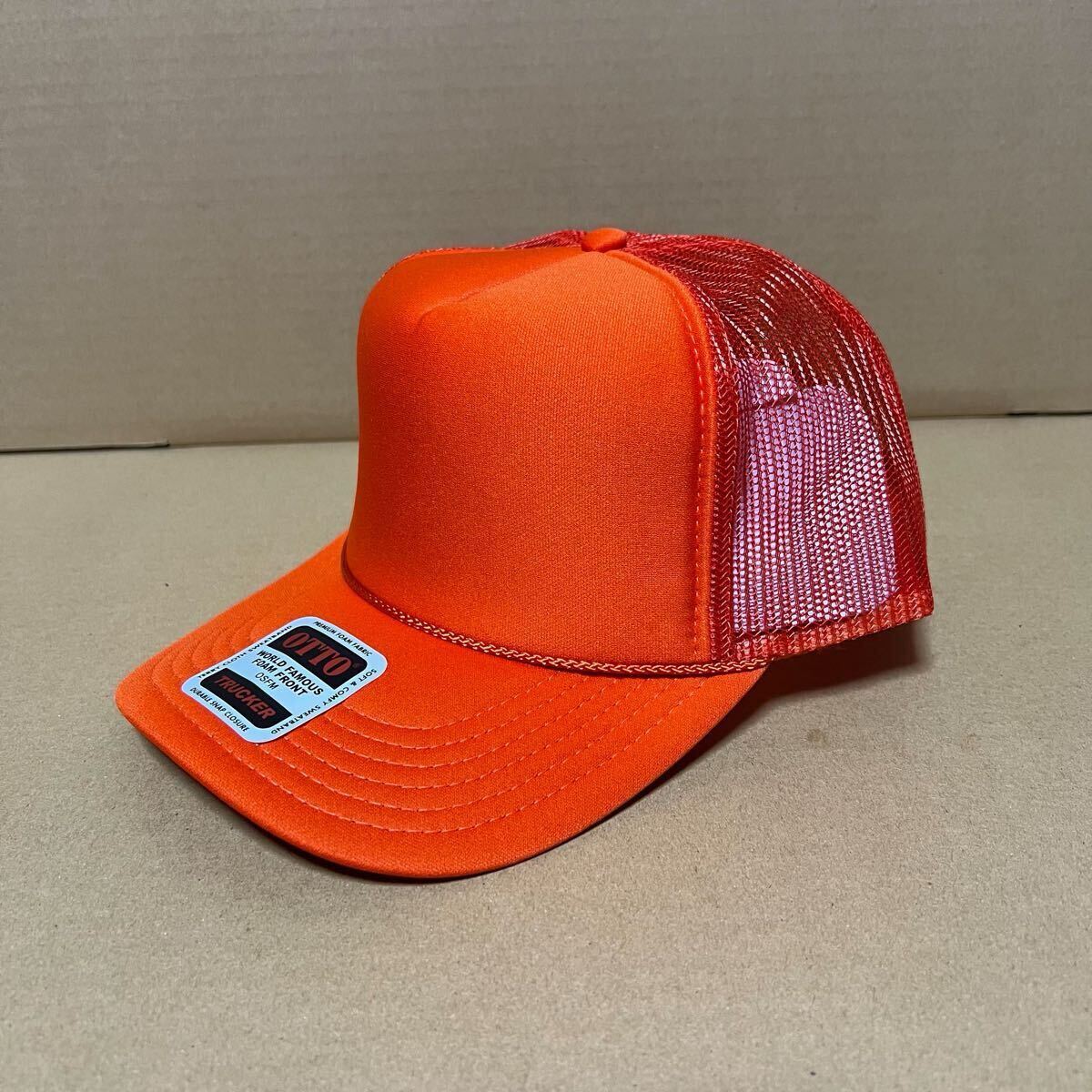 OTTO メッシュキャップ オレンジ ORANGE オットー CAP アメカジ 帽子 ミリタリー USA アメリカ 野球帽 無地☆