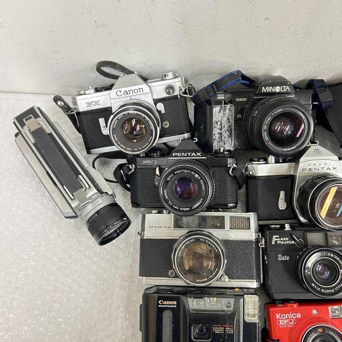 【ジャンク】Minolta Pentax Konica カメラ　レンズ KONICA AUTOREX「フィルム高騰時代を乗り切るエコなやつ