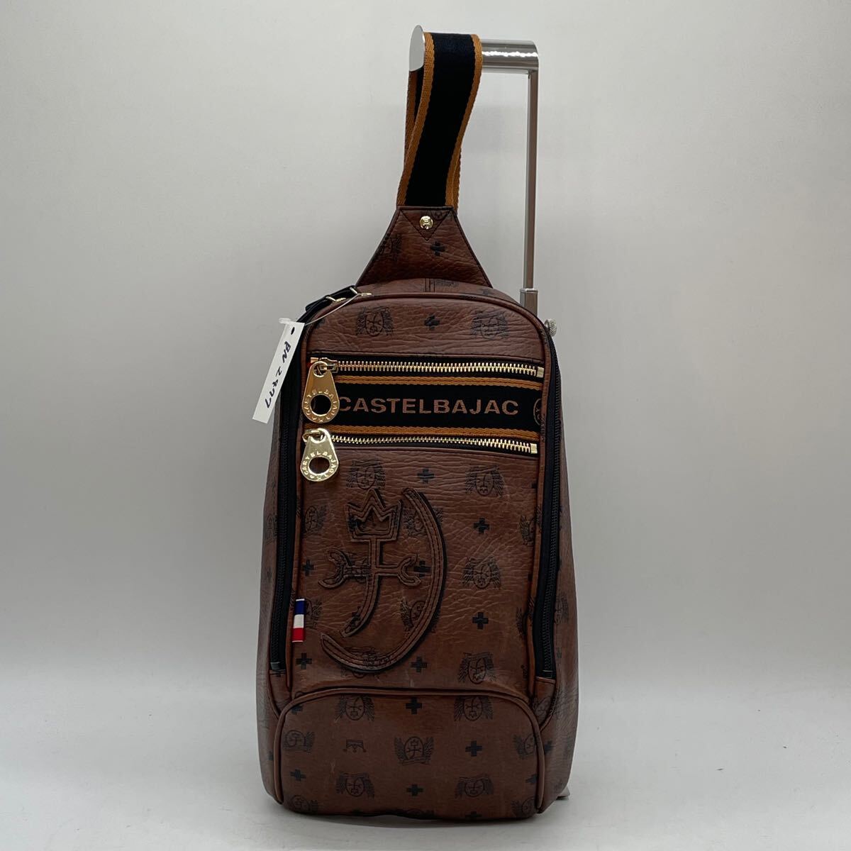 ★BN2477● CASTELBAJAC カステルバジャック ワンショルダーバッグ ボディバッグ レザー製 ブラウン