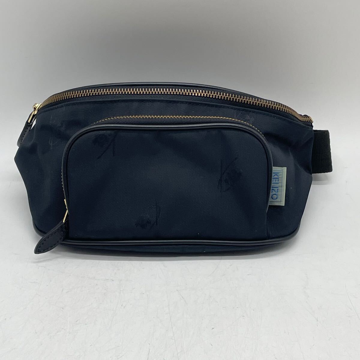 ★BN2730●KENZO ケンゾー ボディバッグ ウエストバッグ ウエストポーチブラック ロゴ