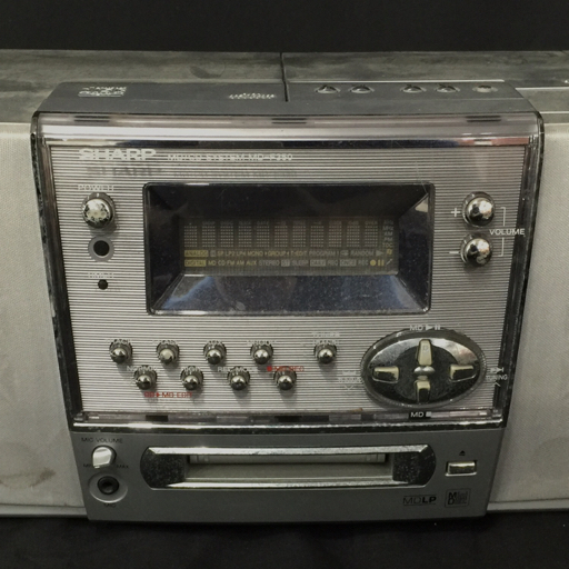 SHARP シャープ CD/MDコンポ ラジカセ MD-F350 通電動作確認済み SHARP シャープ CD/MDコンポ ラジカセ MD-F350 通電動作確認済み
