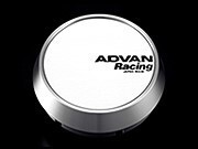 【納期要確認】ADVAN Racing センターキャップ MIDDLE ホワイト 直径:63ミリ 4個セット_画像1