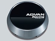 【納期要確認】ADVAN Racing センターキャップ MIDDLE グロスブラック 直径:73ミリ 4個セット_画像1