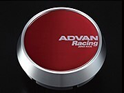 【納期要確認】ADVAN Racing センターキャップ MIDDLE キャンデーレッド 直径:63ミリ 4個セット_画像1