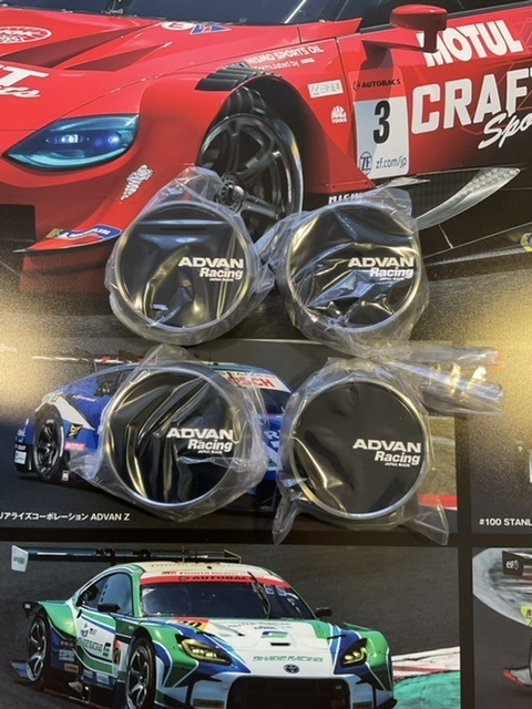 【納期要確認】ADVAN Racing センターキャップ MIDDLE グロスブラック 直径:73ミリ 4個セット_画像2