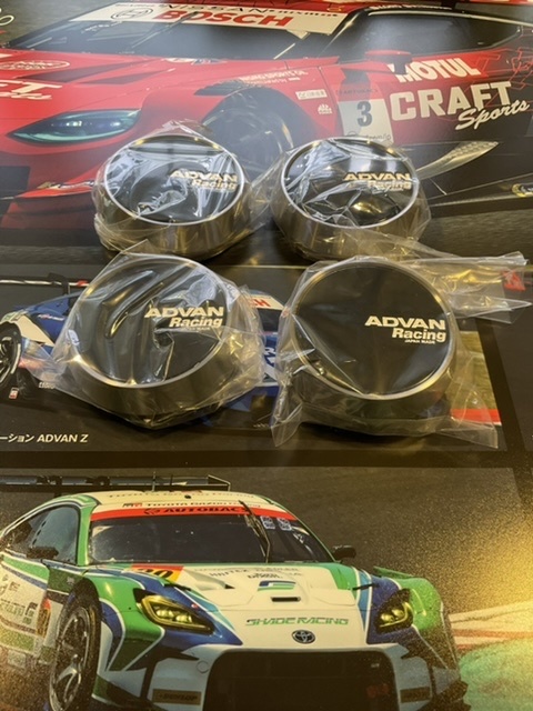 【納期要確認】ADVAN Racing センターキャップ MIDDLE グロスブラック 直径:73ミリ 4個セット_画像3