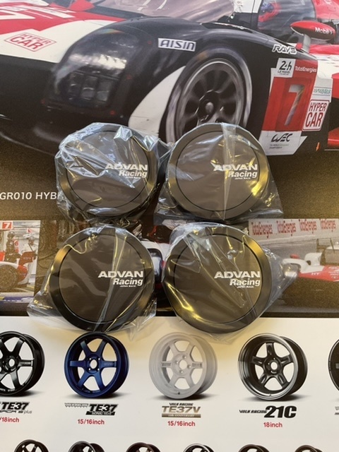 【納期要確認】ADVAN Racing センターキャップ FULL FLAT ダークブロンズメタリック 直径:73ミリ 4個セット_画像2