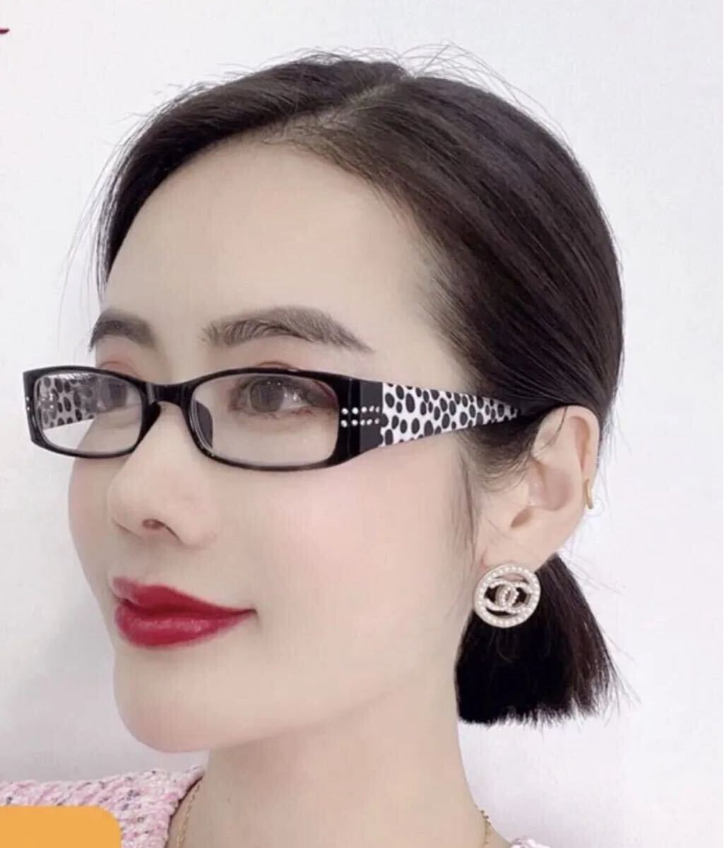 ＋2.5 老眼鏡 ラインストーン入り リーディンググラス ブルーライトカット シニアグラス 軽量 メガネ