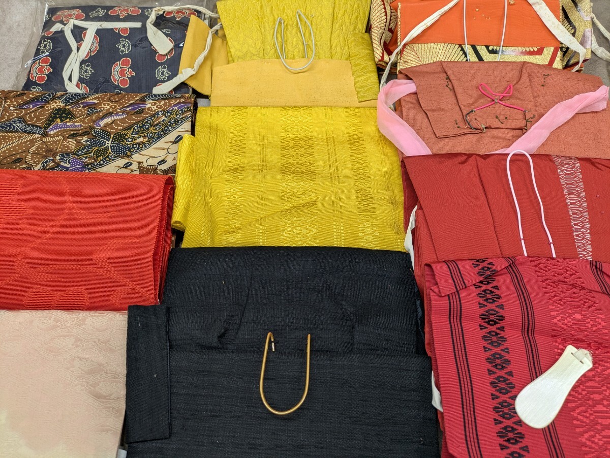 二部式帯 11點まとめ売り 簡単帯 軽裝帯 著物帯 和裝小物 著付け まとめ売り 和柄 レトロ柄 花柄 博多織 リメイク 材料 ハンドメイド 素材 