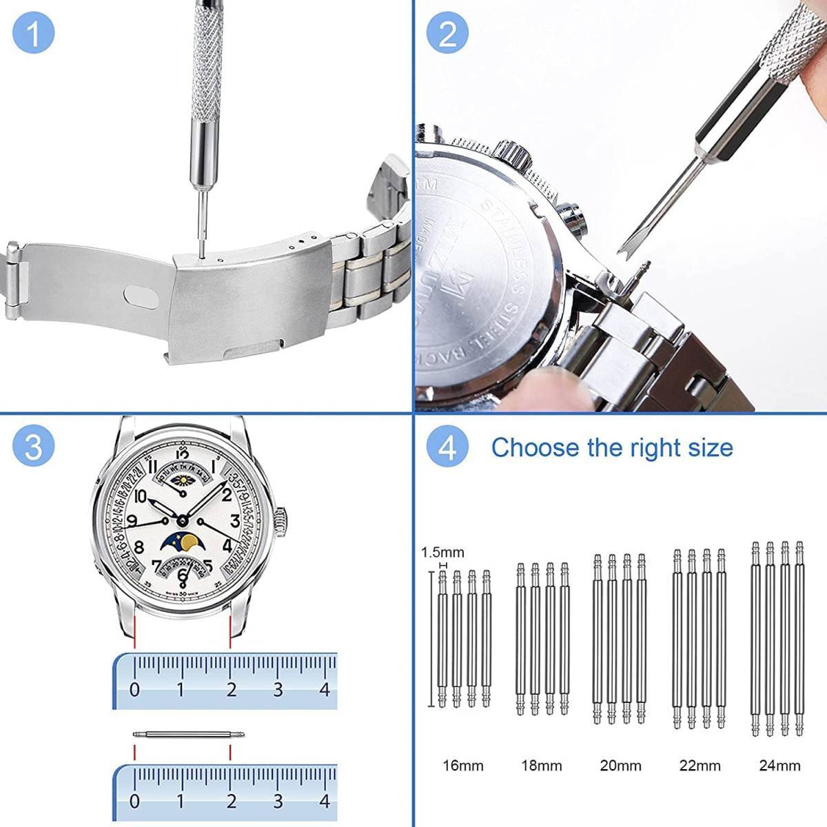 JOREST 腕時計 電池交換 工具 時計工具セット 時計バンド/ベルト 交換工具、時計の里蓋オープナー、 時計修理、時計アクセサリー、里蓋