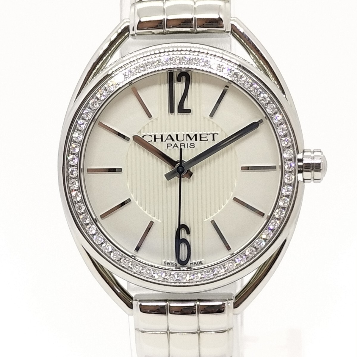 CHAUMET ショーメ Liensリアン W23611-01A ダイヤベゼル箱付き レディース腕時計