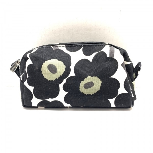 マリメッコ marimekko - 白×黒×マルチ ウニッコ ポーチ