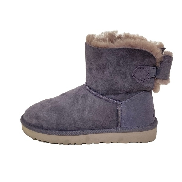 アグ UGG ショートブーツ 23 ムートン パープル レディース 靴
