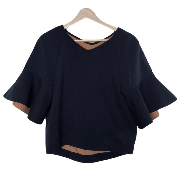 アドーア ADORE 半袖Tシャツ サイズ38 M - ダークネイビー レディース Vネック トップス