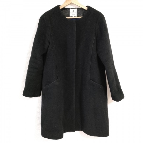 ランバンオンブルー LANVIN en Bleu サイズ38 M - 黒 レディース 長袖/リボン/冬 コート