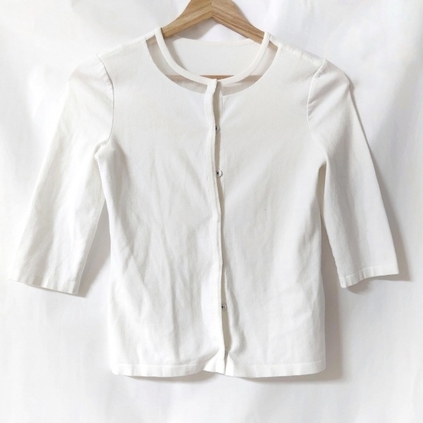 フォクシー FOXEY カーディガン サイズ38 M - 白 レディース トップス