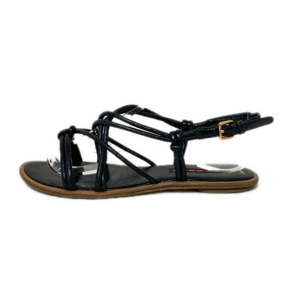 プラダスポーツ PRADA SPORT サンダル 35 1/2 - レザー 黒 レディース 靴