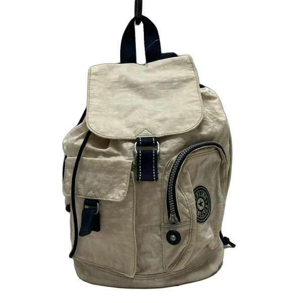 キプリング Kipling リュックサック/バックパック - ベージュ×黒 巾着型 バッグ