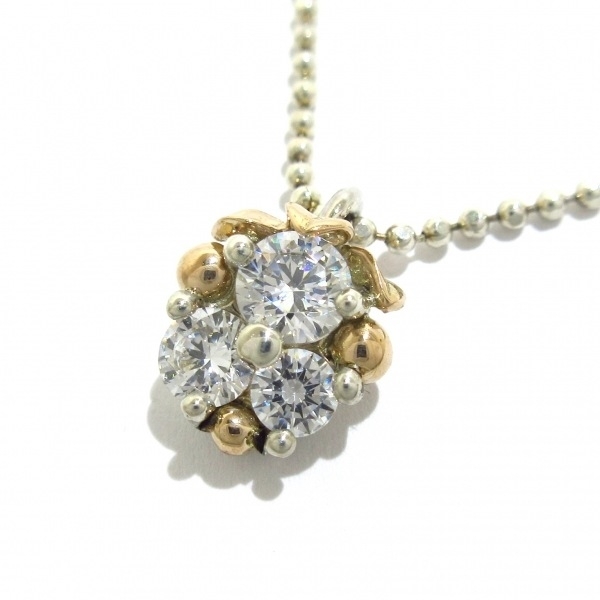 スタージュエリー STAR JEWELRY ネックレス - シルバー×K18YG×クリア アクセサリー（首）