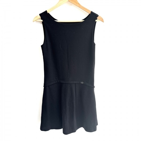 フォクシーニューヨーク FOXEY NEW YORK サイズ38 M - 黒 レディース ノースリーブ/ひざ丈 美品 ワンピース