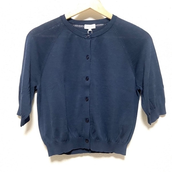 マッキントッシュフィロソフィー MACKINTOSH PHILOSOPHY カーディガン サイズ38 L - ネイビー レディース 半袖 トップス