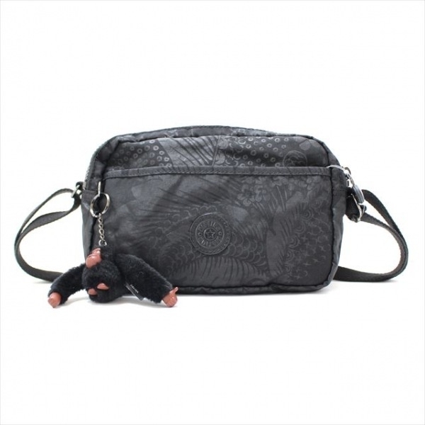 キプリング Kipling ショルダーバッグ - 黒 花柄 バッグ
