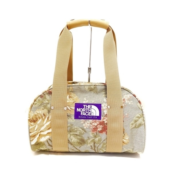 ノースフェイス THE NORTH FACE ハンドバッグ - ライトブルー×ベージュ×マルチ 花柄/2way バッグ