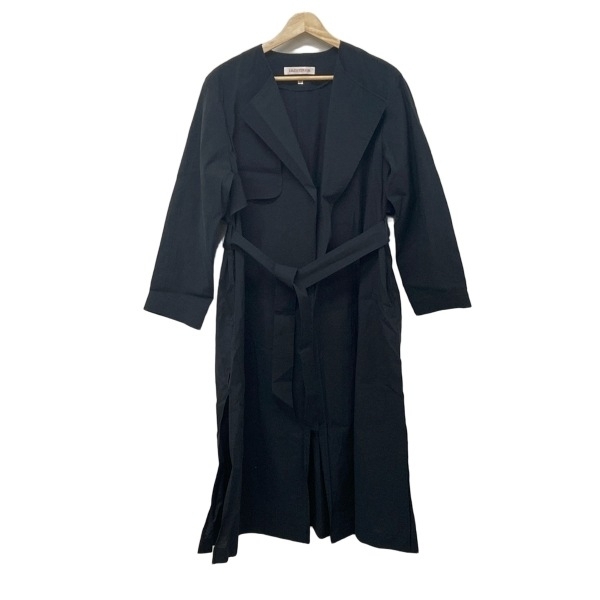 ドレステリア DRESSTERIOR サイズ38 M 085-92040 タイプライターコート 黒 レディース 長袖/春/秋/ノーカラー 美品 コート