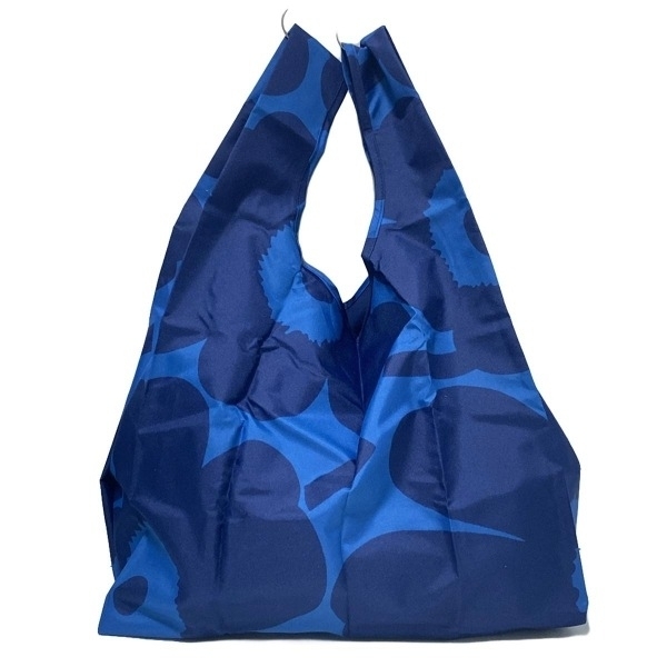 マリメッコ marimekko トートバッグ - ダークネイビー×ネイビー ウニッコ/エコバッグ 美品 バッグ